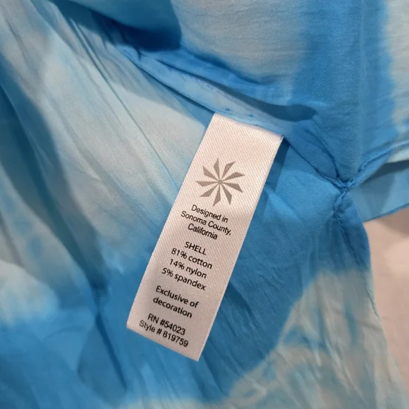 NWOT Athleta Swim Cover Up Cotton Tie Dyed Medium - Picture 4 of 7